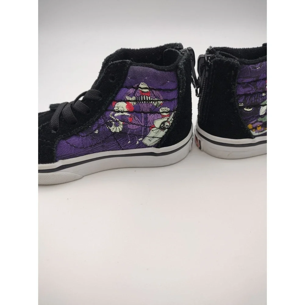 Vans SK8 HI Collab Jack Skellington Nightmare Before Christmas Toddler Shoes 4.5
